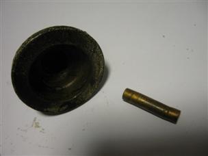 (image for) antique brass bronze propeller nut Mcculloch 25 hp outboard