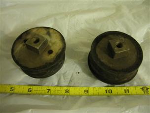 (image for) 1950s 1960s 2 big V4 rubber mounts evinrude johnson gale seaking outboard