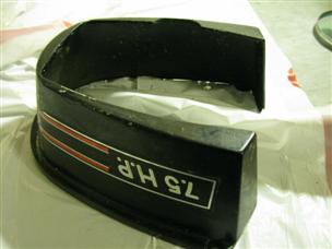 (image for) tiller bracket red band mercury 7.5 hp outboard motor 