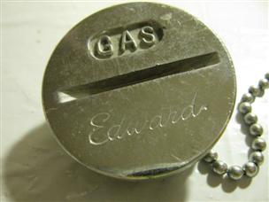 (image for) Edward chrome metal gas cap Gas cap Antique vintage boat runabout