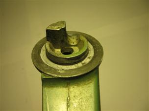 (image for) handle 1950s green Johnson model QD outboard