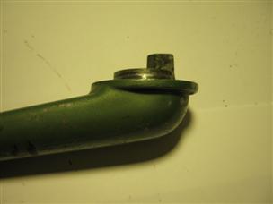 (image for) handle 1950s green Johnson model QD outboard