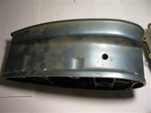 (image for) 5 inch longer blue OLD V4 2 cycle Evinrude 60653R 1960s outboard