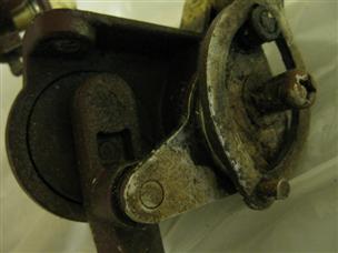 (image for) really weird shift linkage 1960s Mercury tiller handle mark 28 outboard 