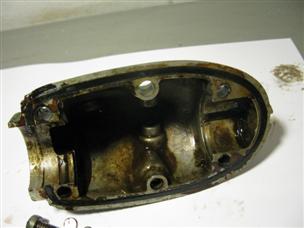 (image for) 1950s green Johnson 5.5 hp CD outboard 303335 lower unit parts