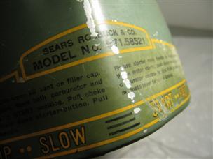 (image for) Green Elgin Model 571.58521 aluminum gas tank fuel outboard west bend