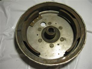 (image for) Antique 1920s cast iron Johnson outboard flywheel