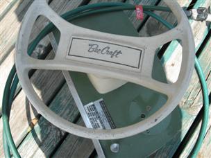 (image for) Vintage Bee Craft boat 85 hp steering system wheel outboard Beecraft