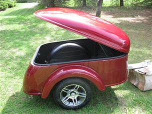 (image for) BODY KIT ONLY Red Cap Mullins Trailer fiberglass can-am motorcycle tow behind