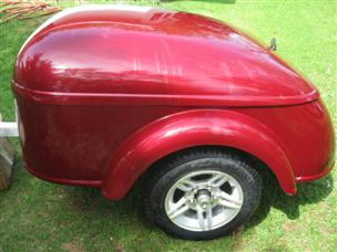 (image for) BODY KIT ONLY Red Cap Mullins Trailer fiberglass can-am motorcycle tow behind