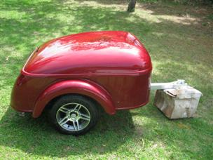 (image for) BODY KIT ONLY Red Cap Mullins Trailer fiberglass can-am motorcycle tow behind