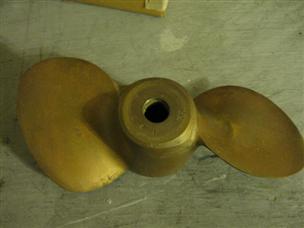 (image for) Michigan AJC61 Scott-atwater 5 hp bronze propeller 3965-3141 outboard ajc-61 