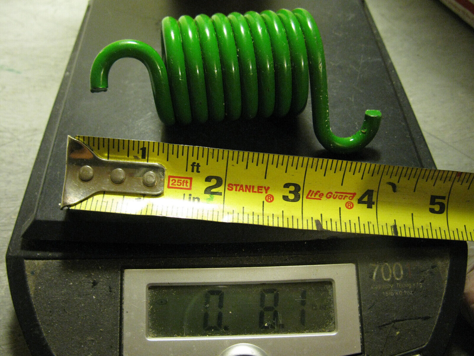 (image for) GREEN torsion spring 1.5" OD 3" 3.00 long .230" wire - Click Image to Close