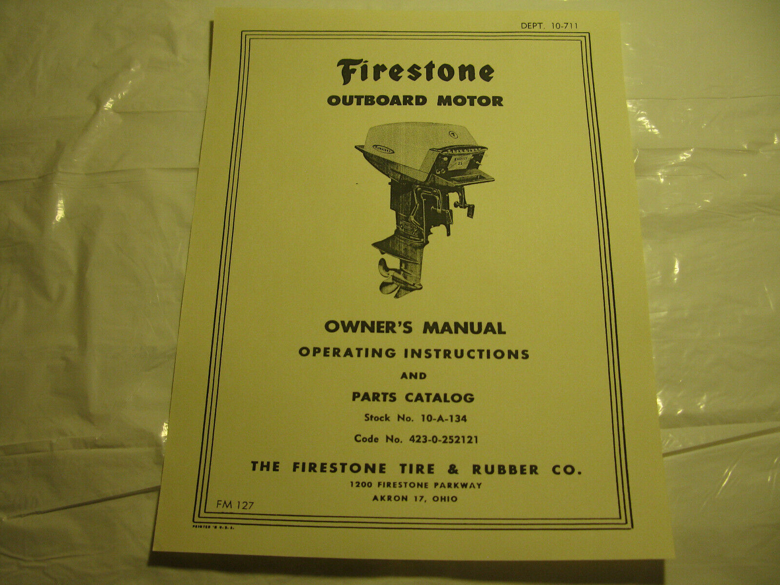 (image for) West Bend Firestone outboard motor 10-A-134 Owners manual parts 423-0-252121 10 - Click Image to Close