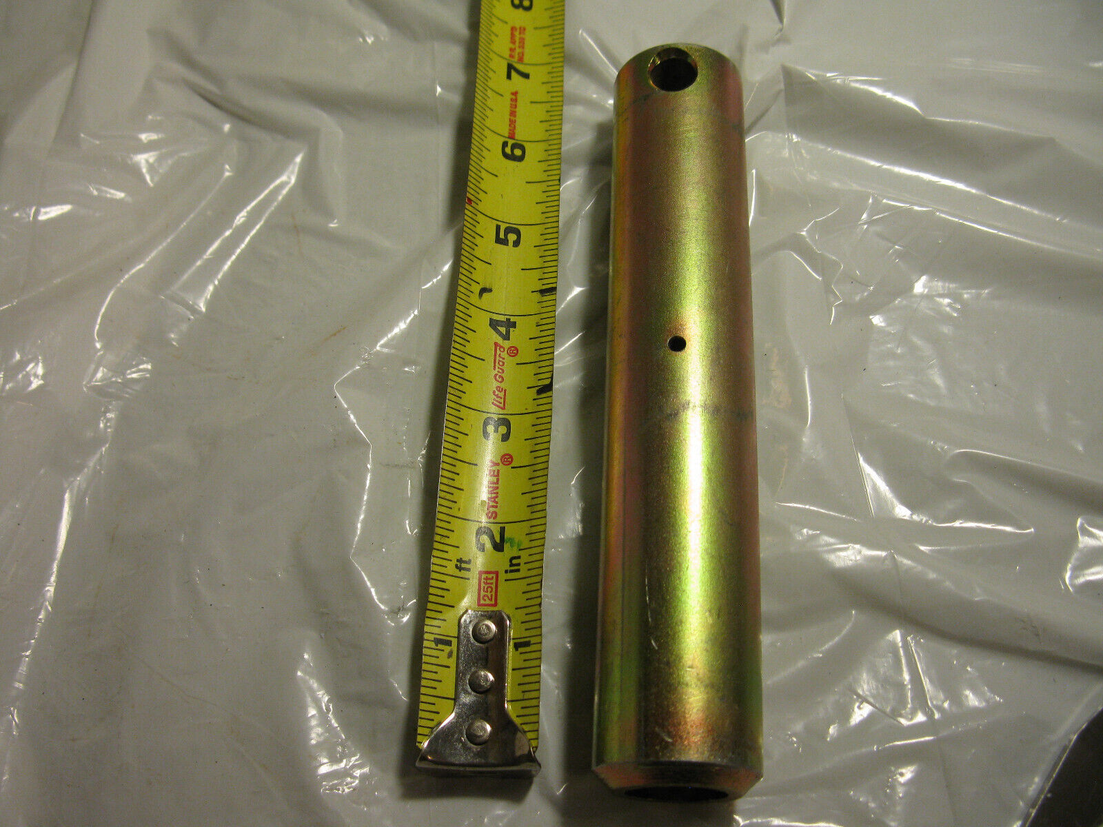 (image for) 1.24 " OD pin clevis steel shaft 6 + inch length - Click Image to Close