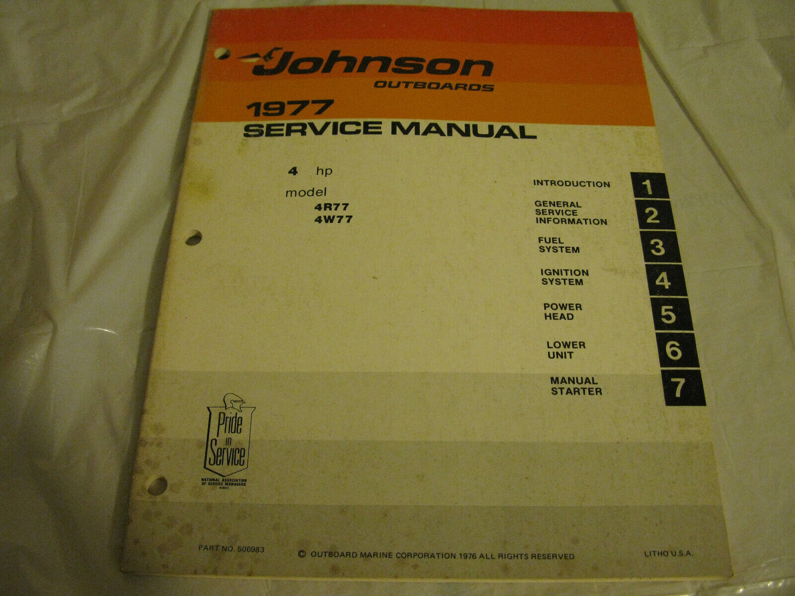 (image for) Johnson 4r77 4w77 service manual - Click Image to Close