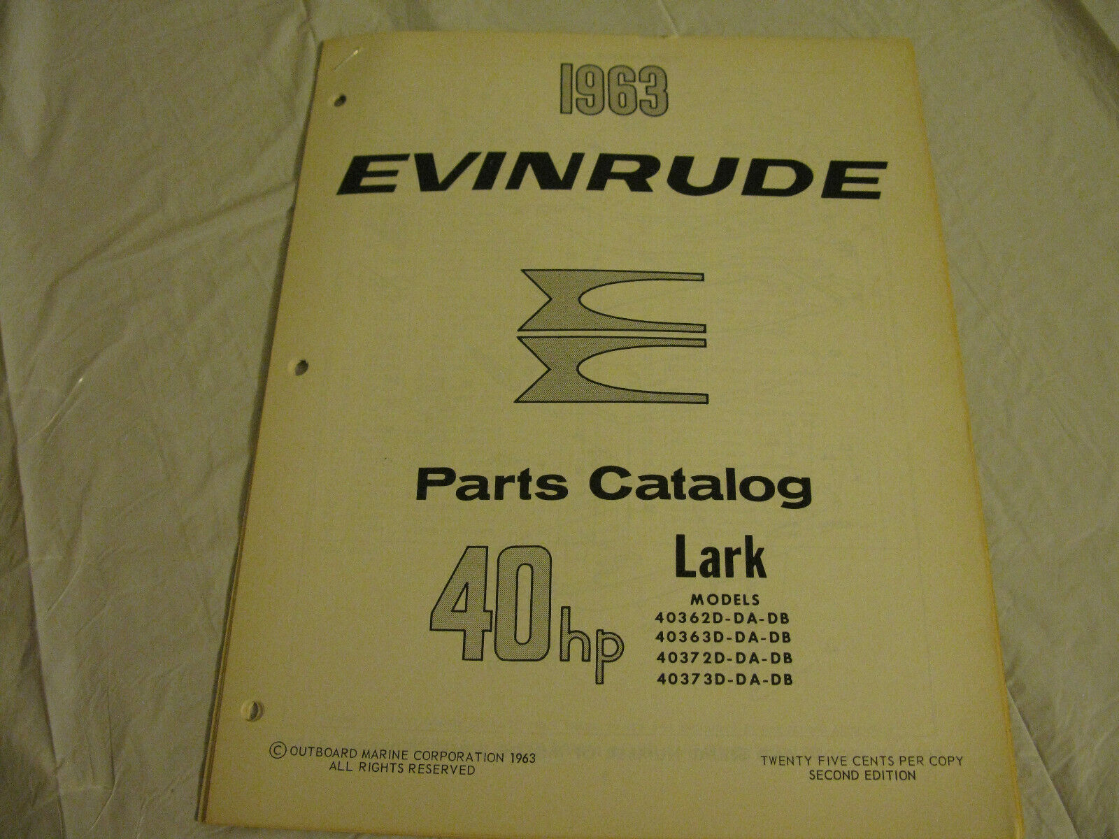 (image for) 1963 evinrude lark parts catalog - Click Image to Close