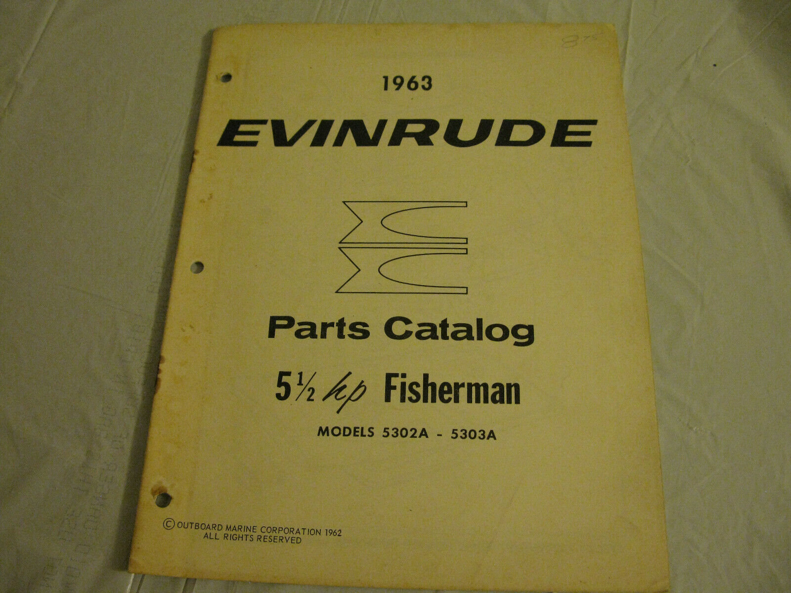 (image for) 1963 evinrude 5 1.2 hp 5302 5303 parts catalog outboard - Click Image to Close