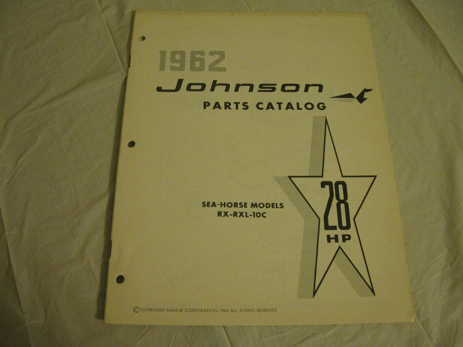 (image for) 1962 johnson 28 hp parts catalog - Click Image to Close