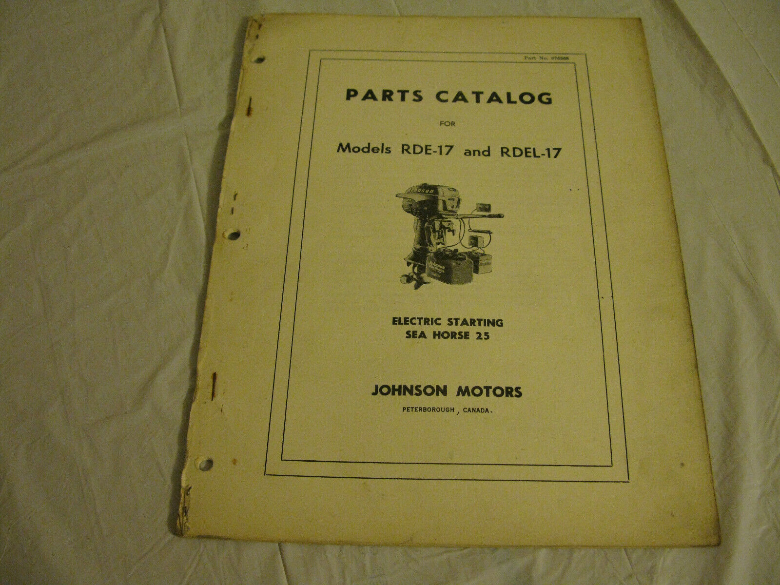 (image for) johnson rde17 rdel17 parts catalog - Click Image to Close