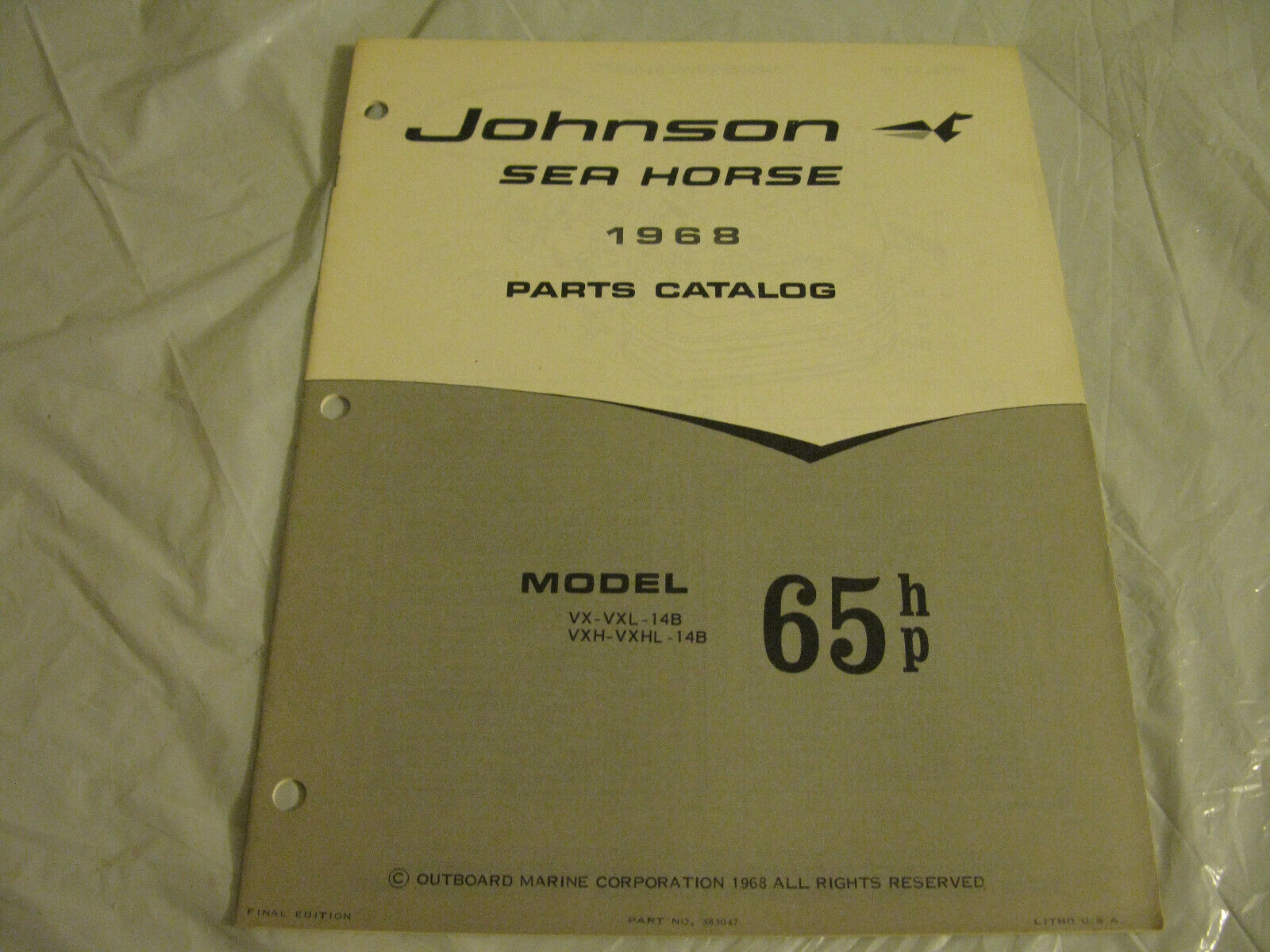 (image for) 1968 johnson 65 hp outboard parts catalog - Click Image to Close