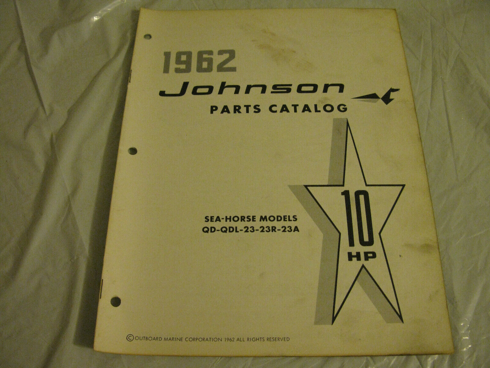 (image for) 1962 johnson 10 hp outboard parts catalog - Click Image to Close