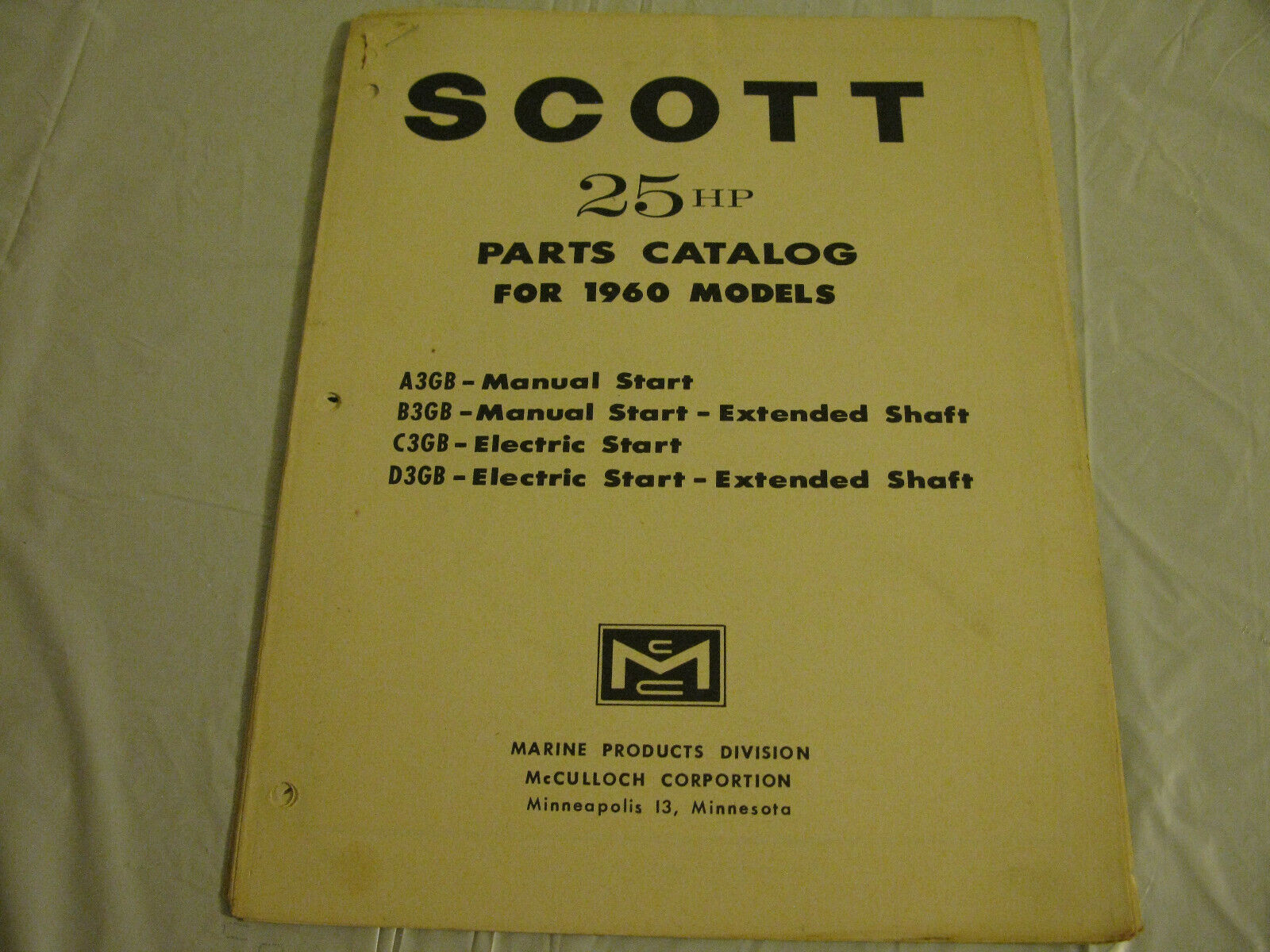 (image for) scott 25 hp outboard parts catalog - Click Image to Close