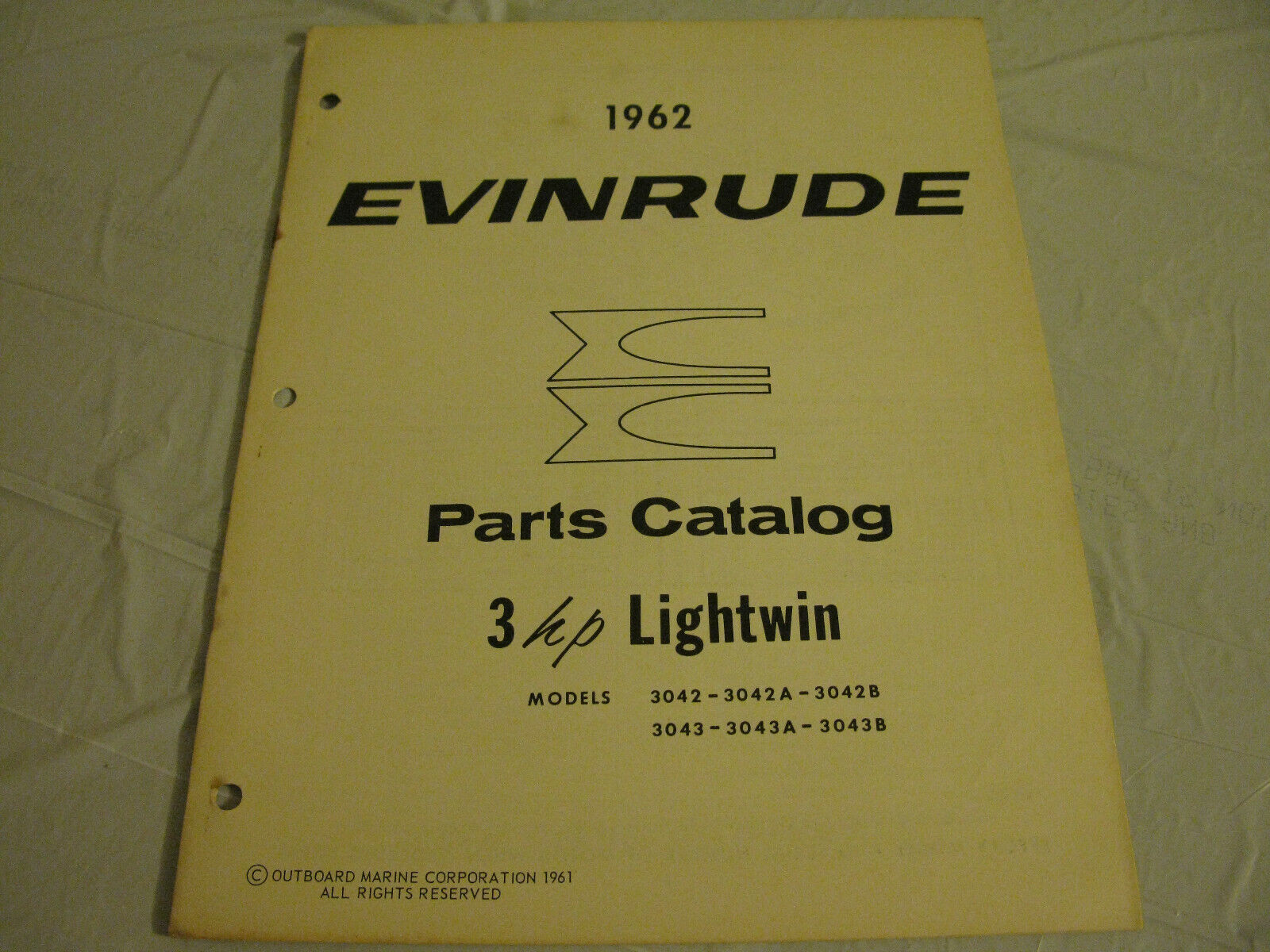 (image for) 1962 Evinrude lightwin parts catalog - Click Image to Close