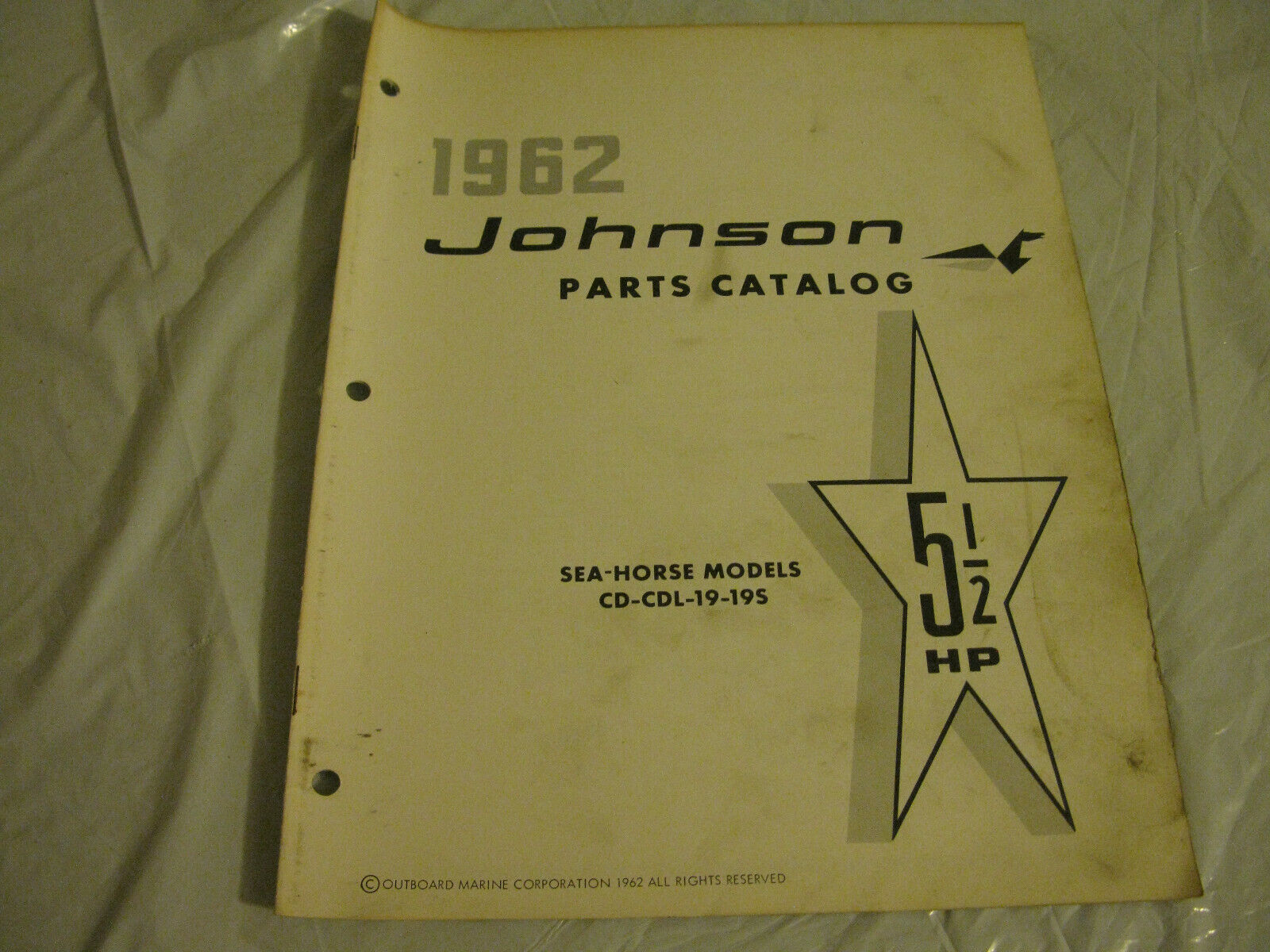 (image for) 1962 johnson 5 1/2 hp outboard parts catalog - Click Image to Close