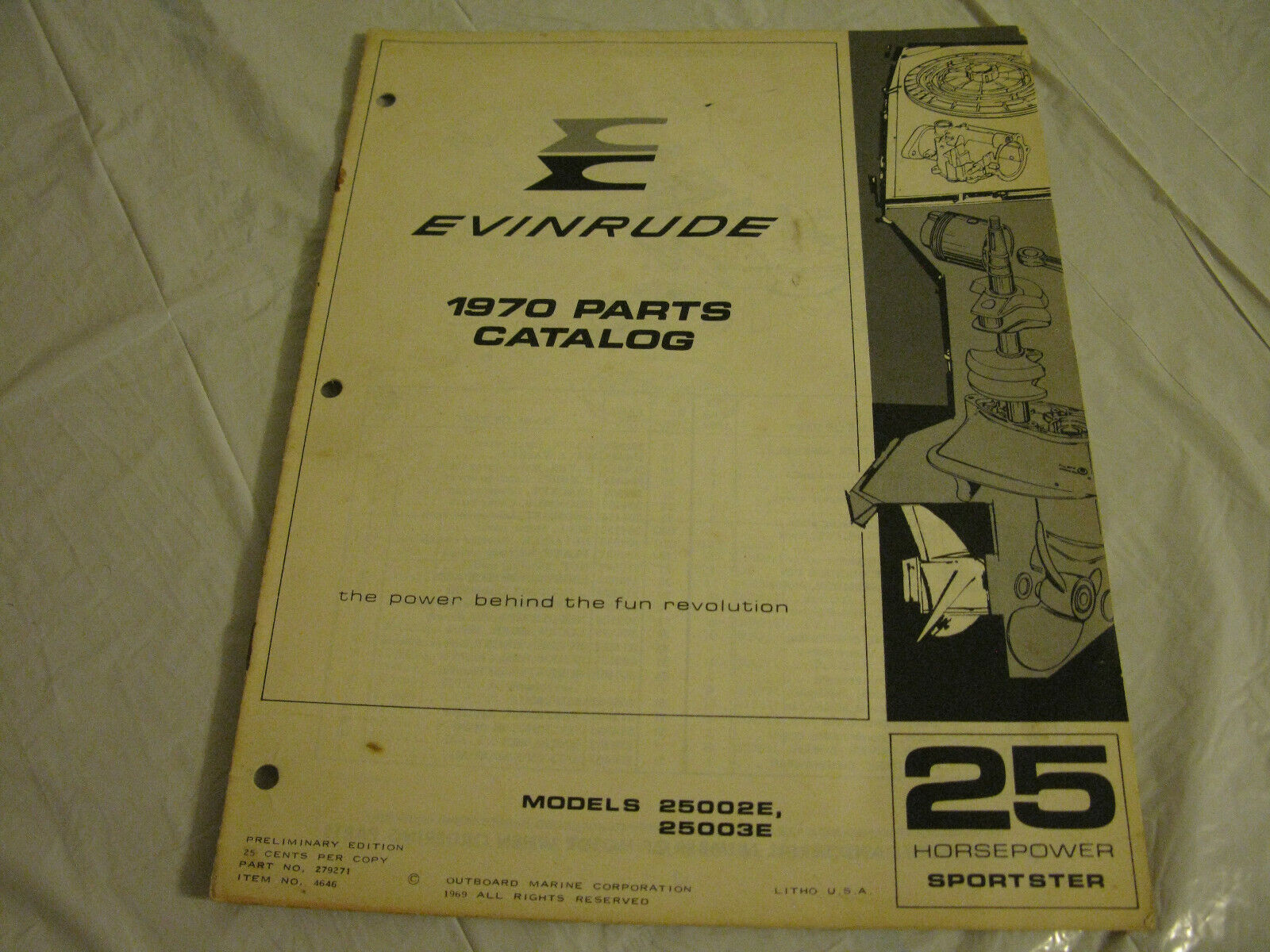 (image for) 1970 johnson 25 hp parts catalog - Click Image to Close