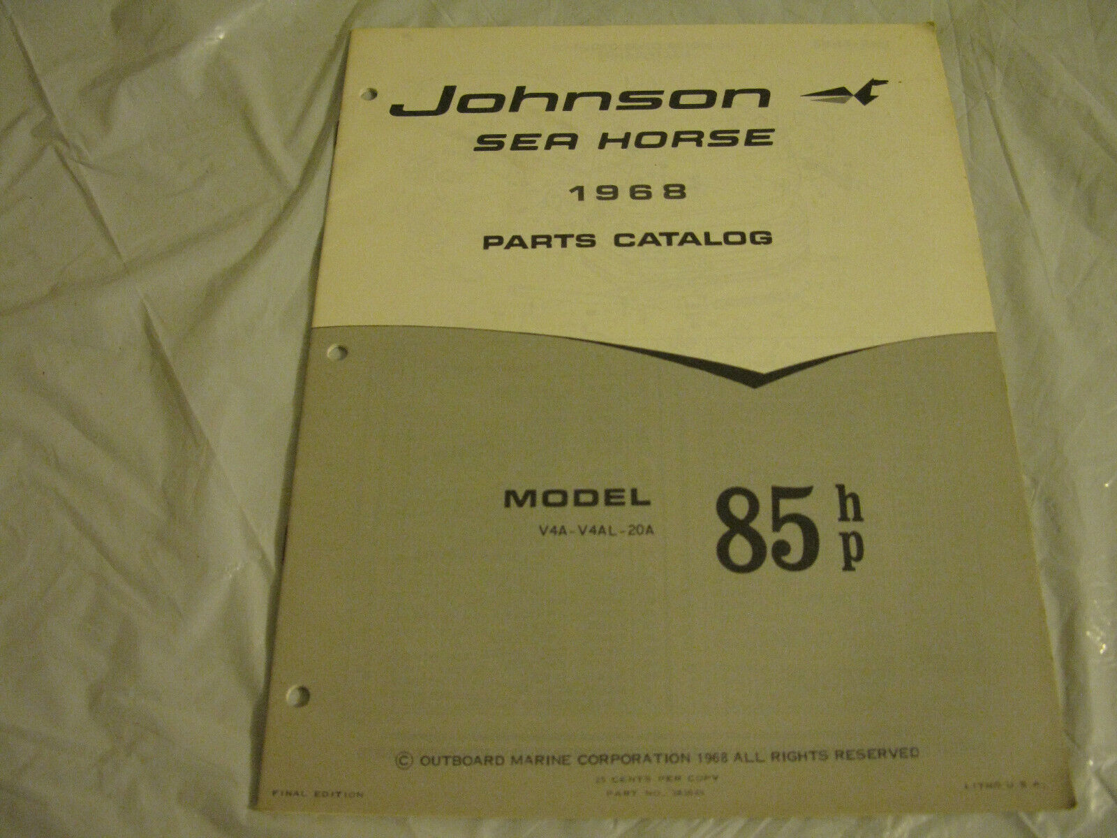 (image for) 1968 johnson 85 hp outboard parts catalog - Click Image to Close