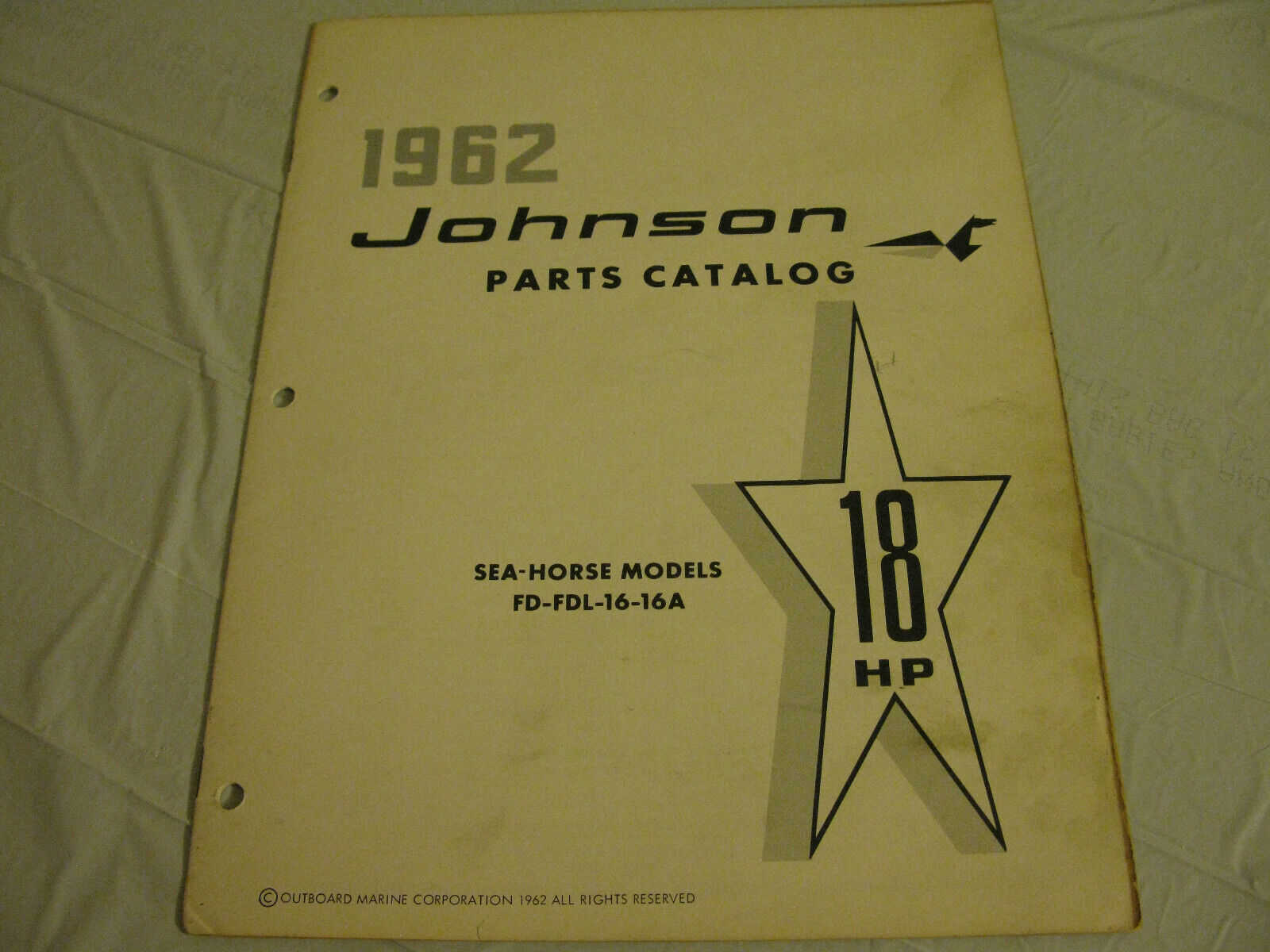 (image for) 1962 Johnson FD-16 parts catalog - Click Image to Close