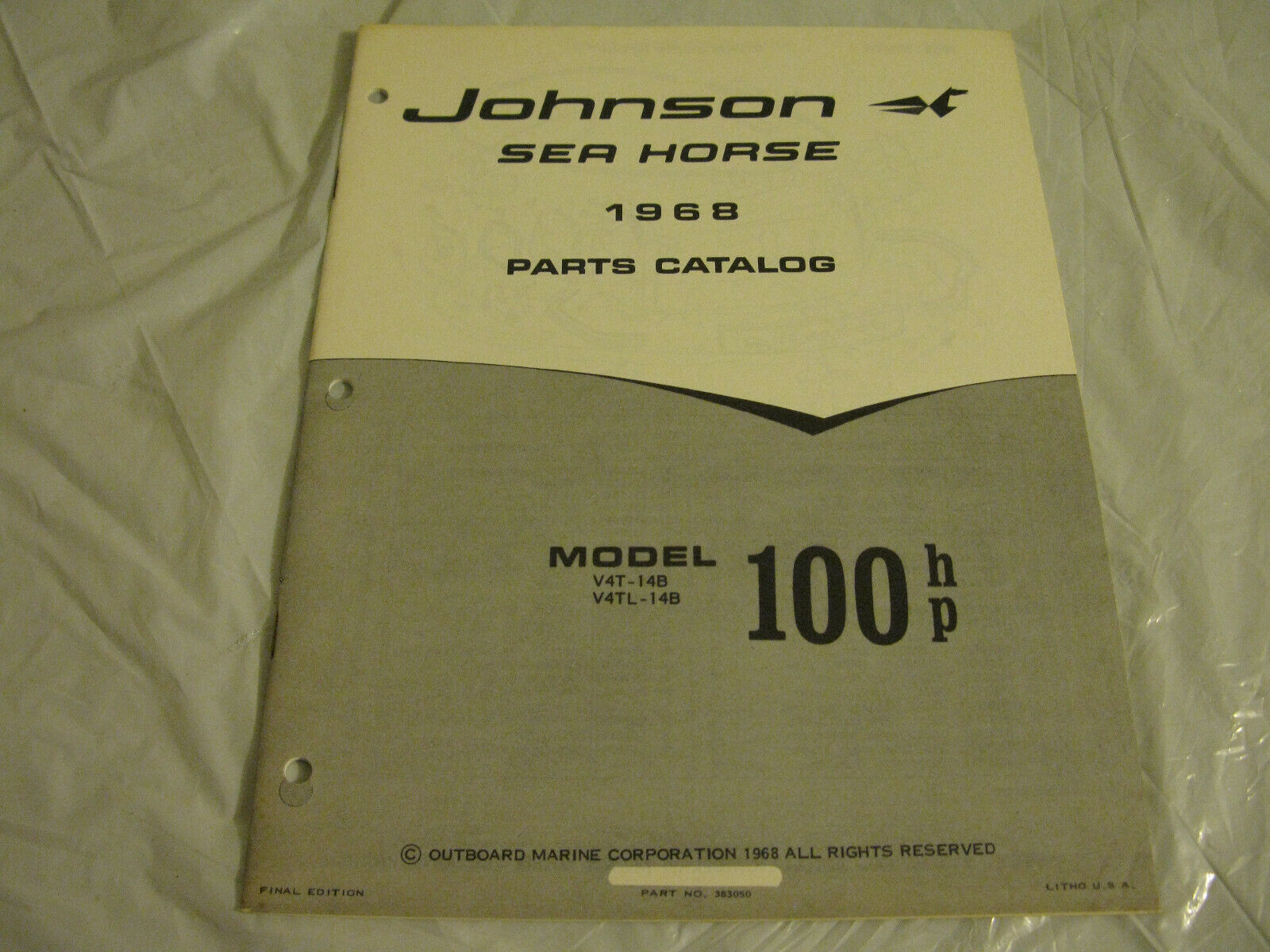 (image for) 1968 johnson 100 hp outboard parts catalog - Click Image to Close