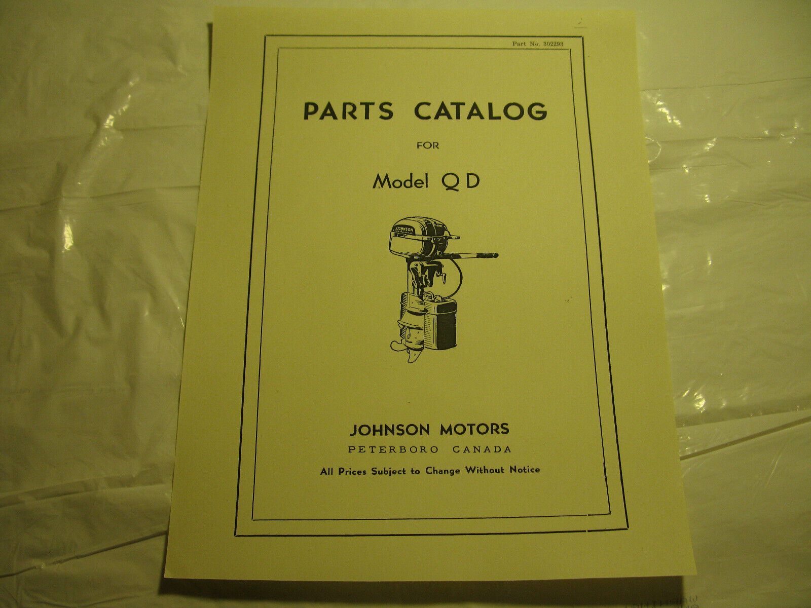 (image for) Antique Johnson Sea Horse model QD-10 QDL-10 QD-11 QDL-11 outboard parts catalog - Click Image to Close