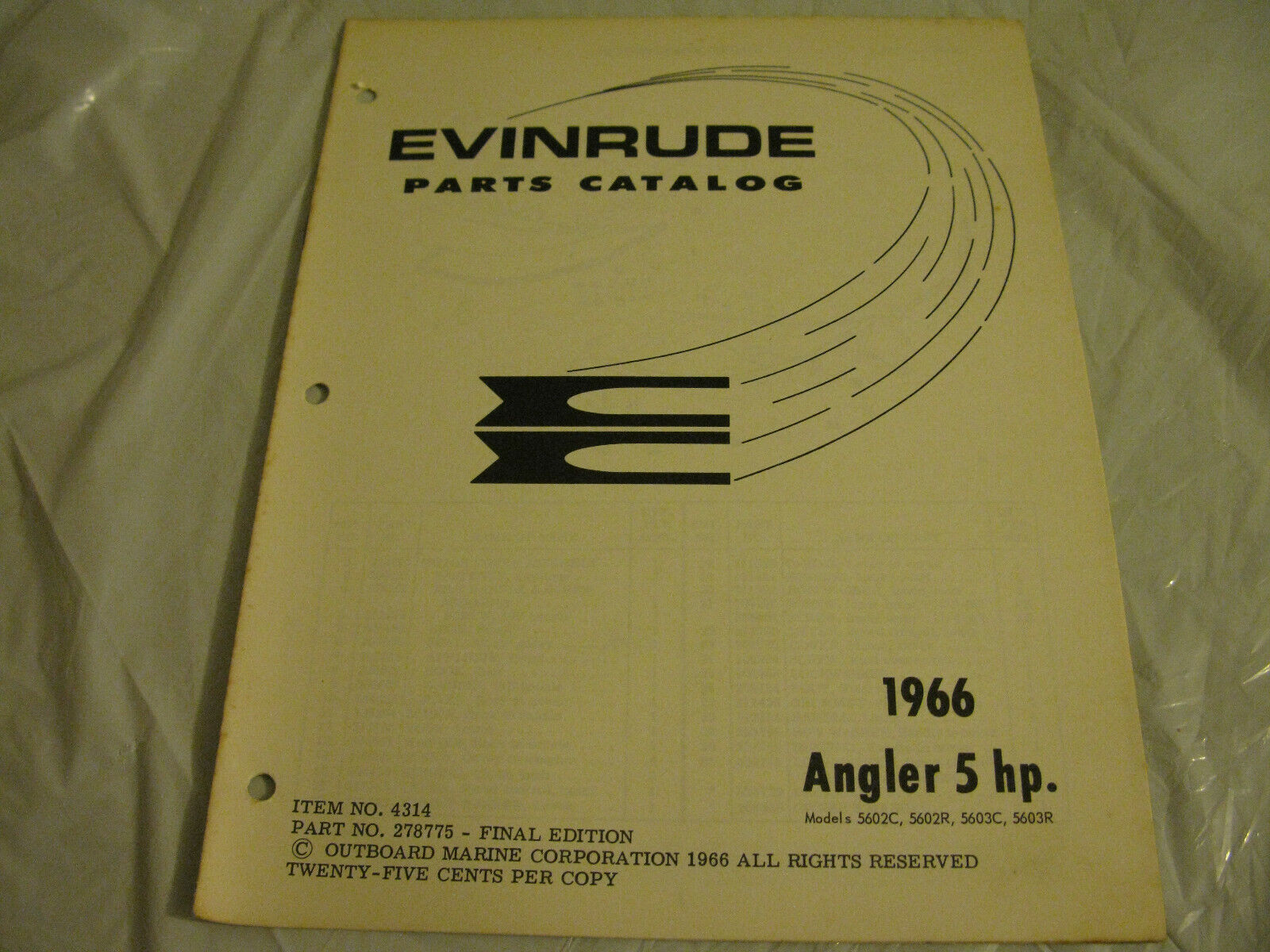 (image for) 1966 evinrude 5 hp outboard parts catalog - Click Image to Close