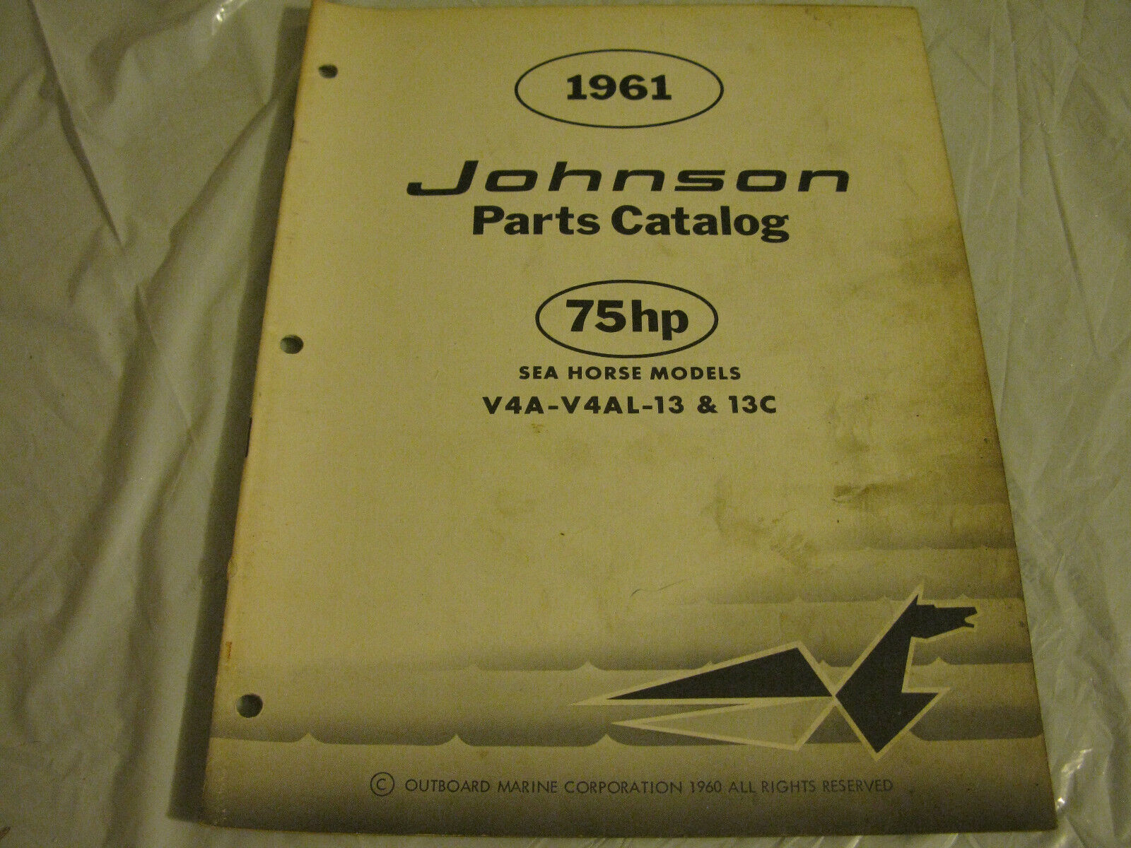 (image for) 1961 johnson v4a-13 hp outboard parts catalog - Click Image to Close