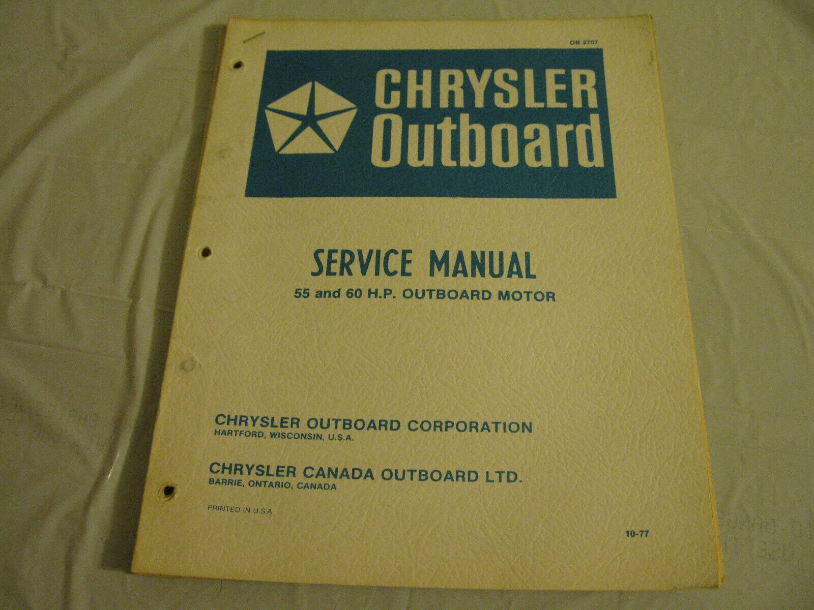 (image for) chrysler 55 60 hp service manual outboard - Click Image to Close