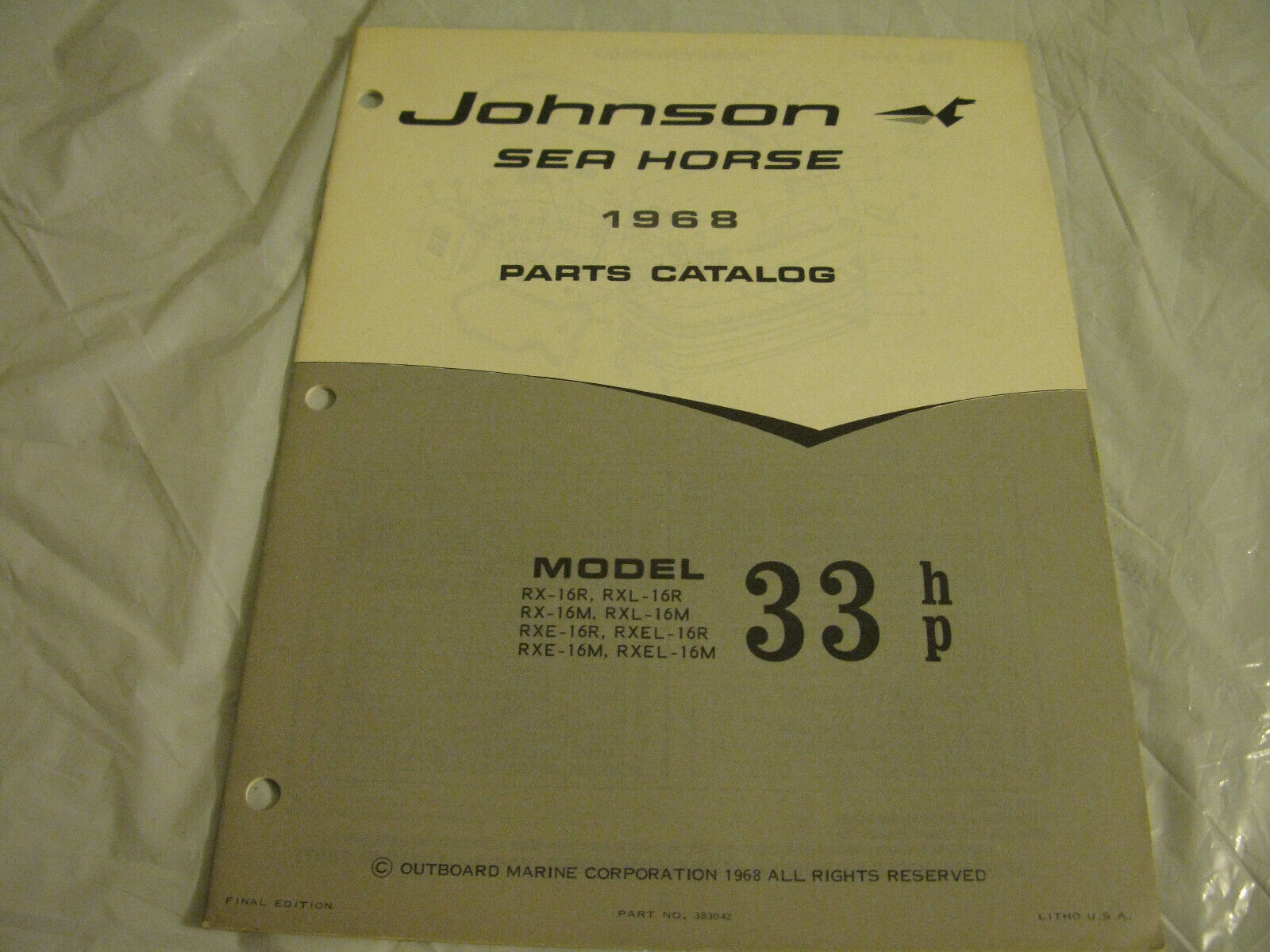 (image for) 1968 johnson 33 hp outboard parts catalog - Click Image to Close