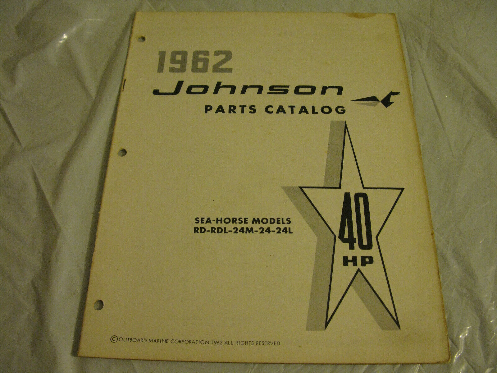 (image for) 1962 johnson 40 hp outboard parts catalog - Click Image to Close