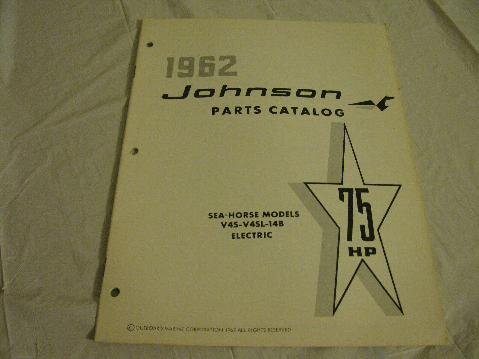 (image for) 1962 johnson 75 hp parts catalog - Click Image to Close