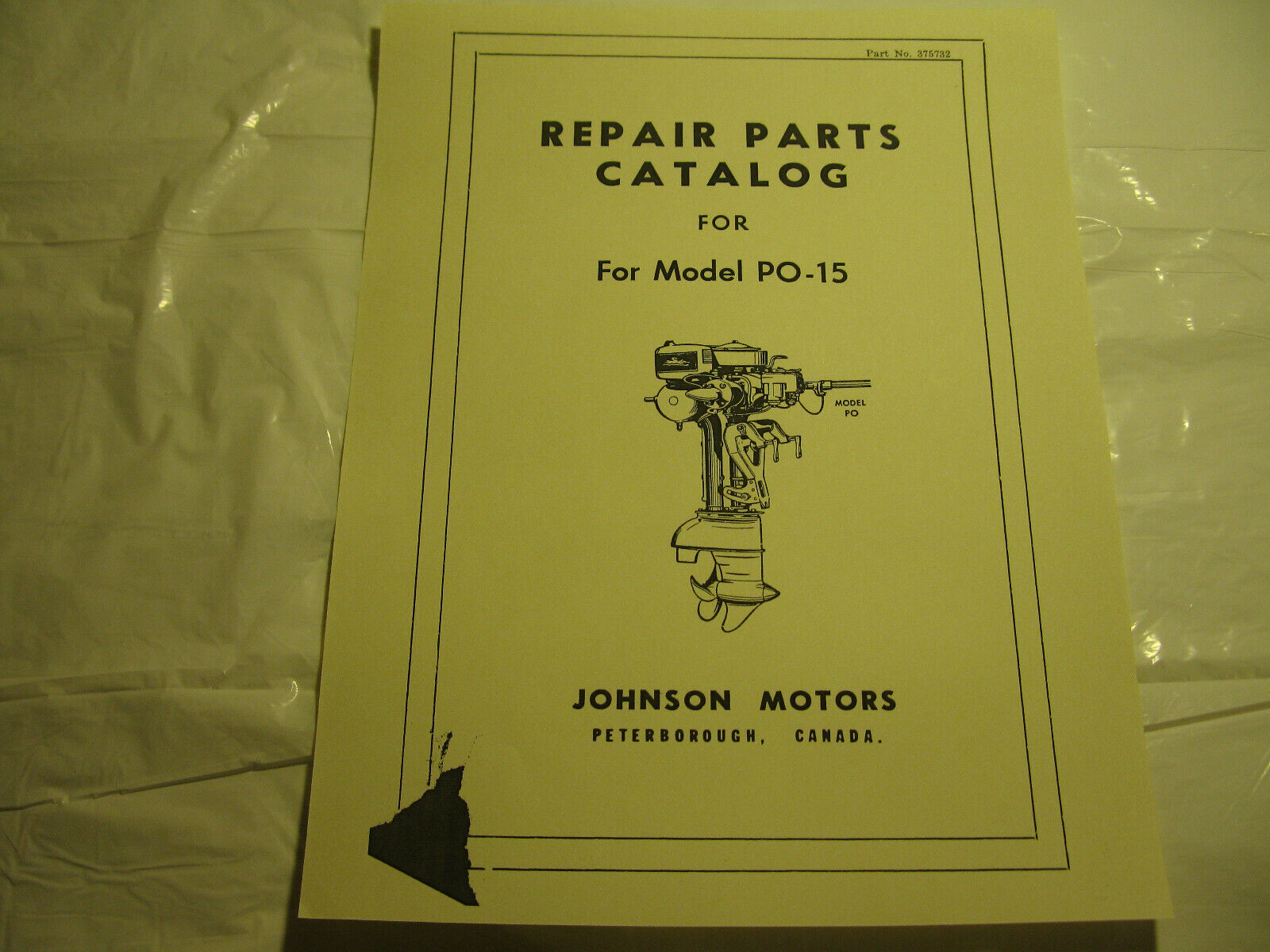 (image for) Antique Johnson Sea Horse model PO-15 po15 outboard parts catalog - Click Image to Close