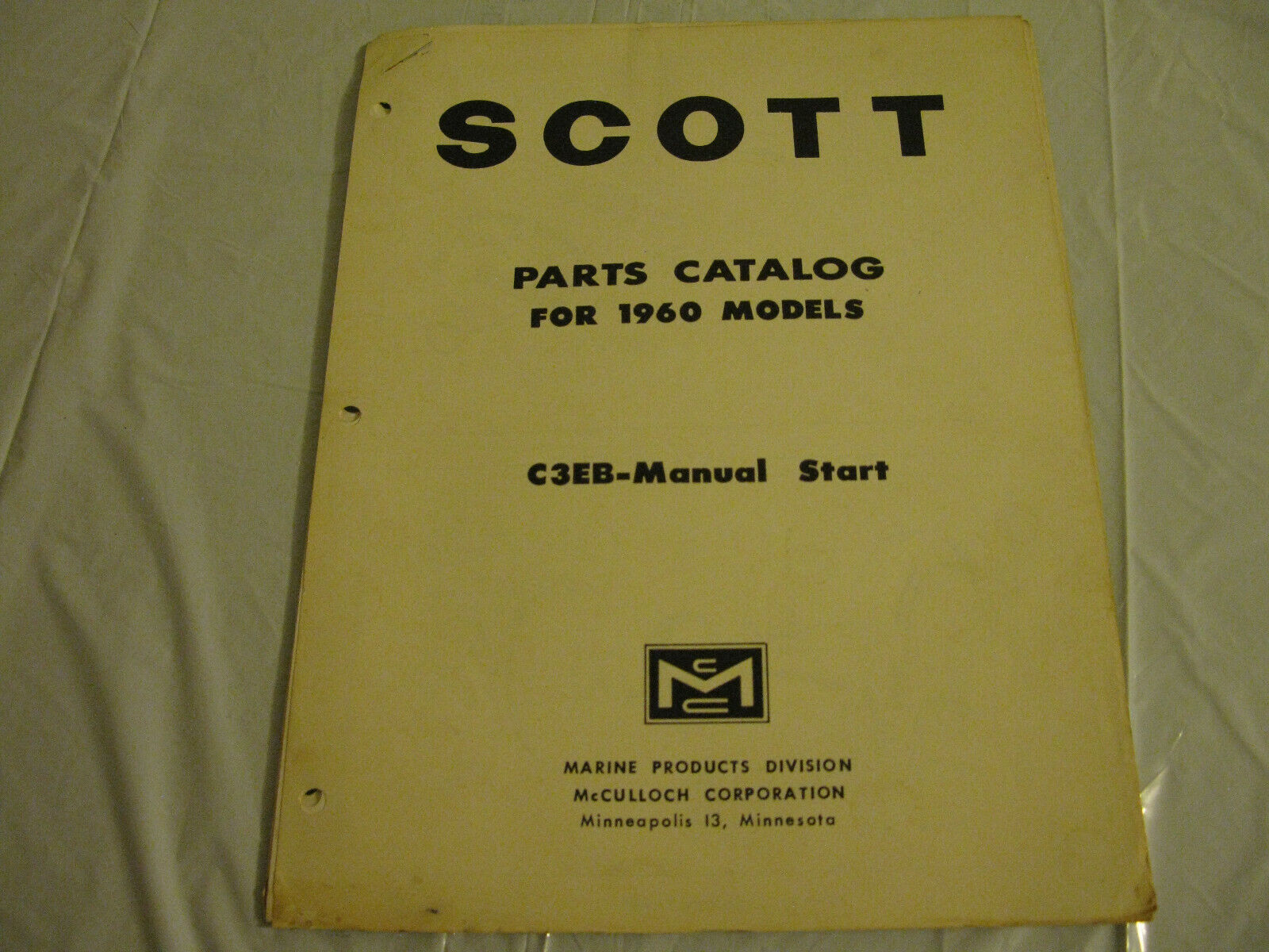 (image for) 1960 c3eb scott outboard parts catalog - Click Image to Close