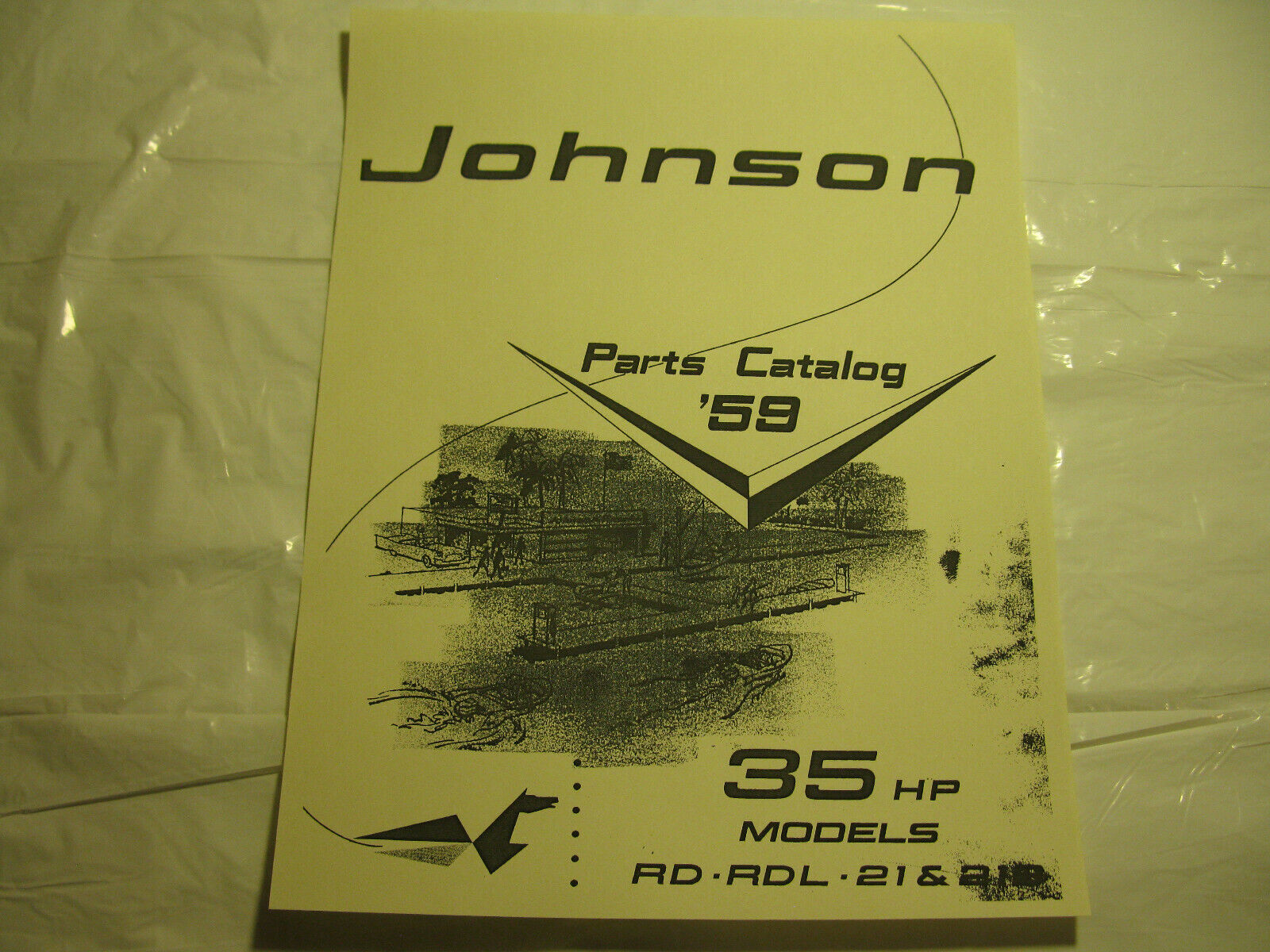 (image for) 1959 Johnson 35 hp RD-21 RDL-21 outboard parts catalog - Click Image to Close