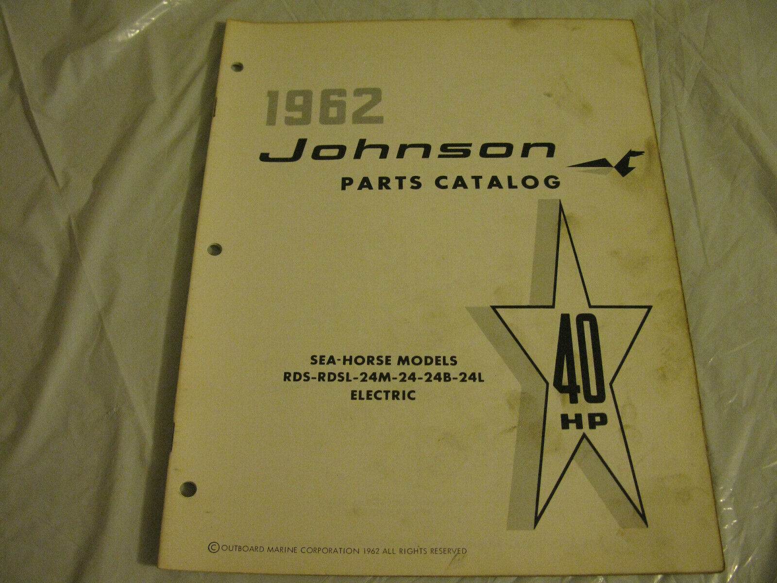 (image for) 1962 johnson rds-24m rds24l electric outboard parts catalog - Click Image to Close