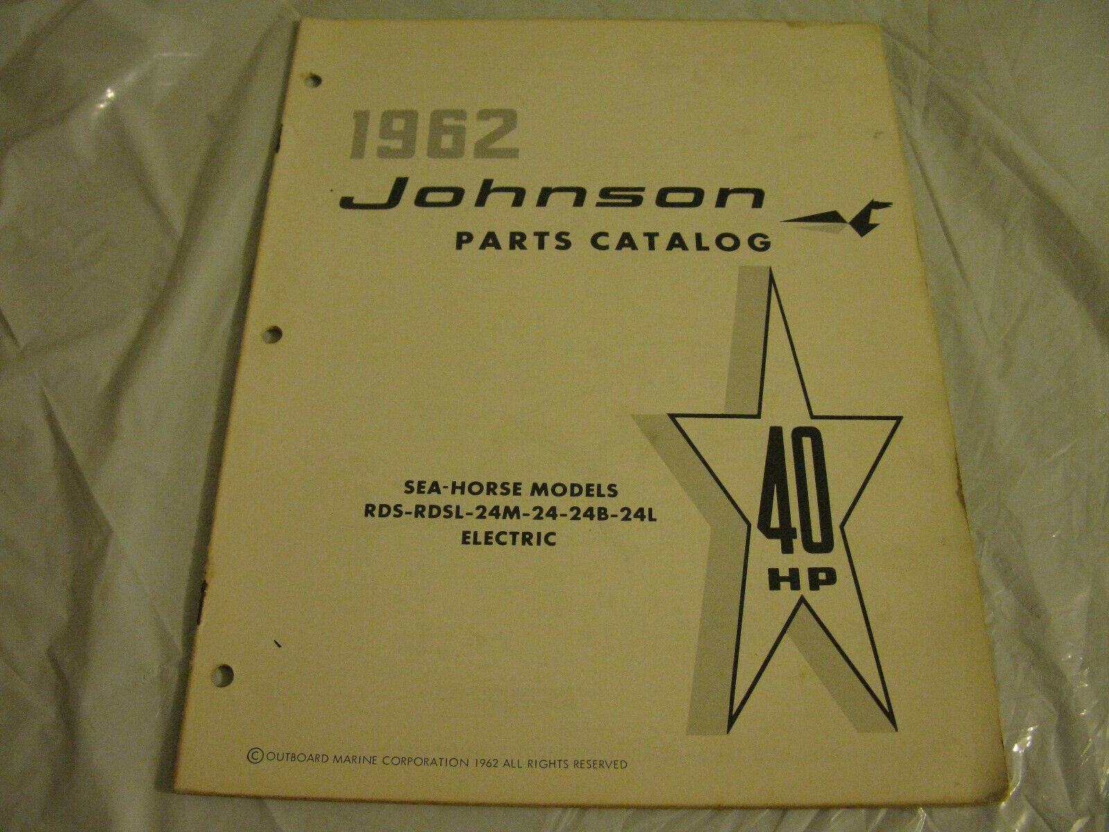 (image for) 1962 johnson rds-24 hp outboard parts catalog - Click Image to Close