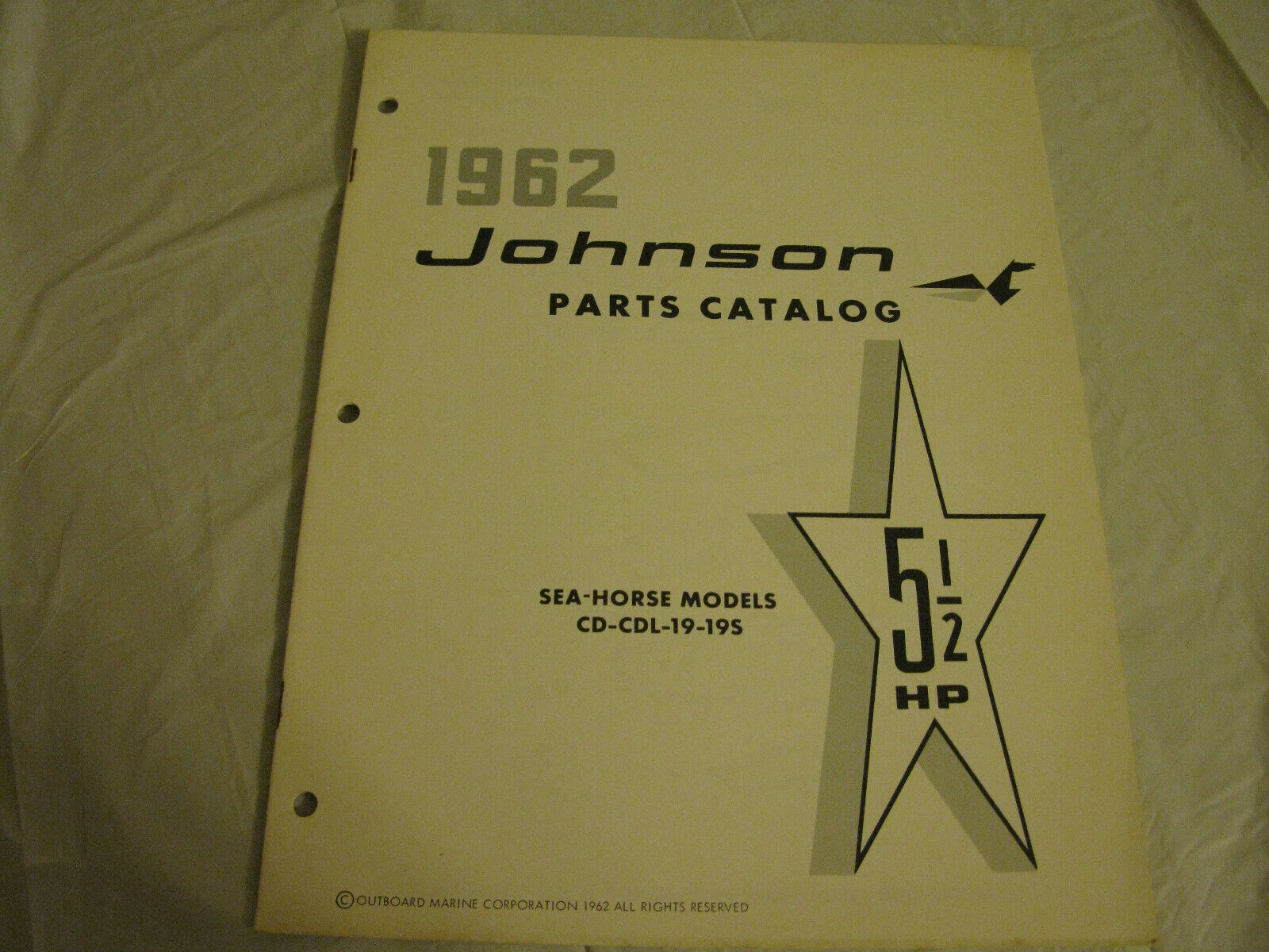 (image for) 1962 johnson 5 1/2 hp parts catalog - Click Image to Close