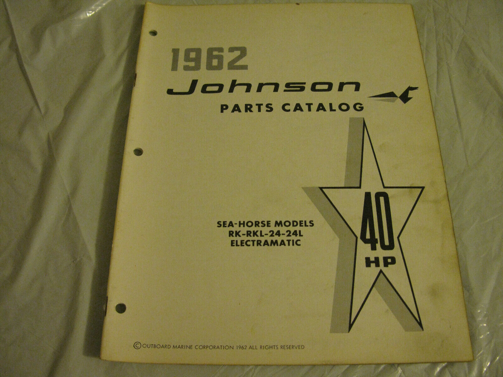 (image for) 1962 johnson 40 hp outboard parts catalog - Click Image to Close