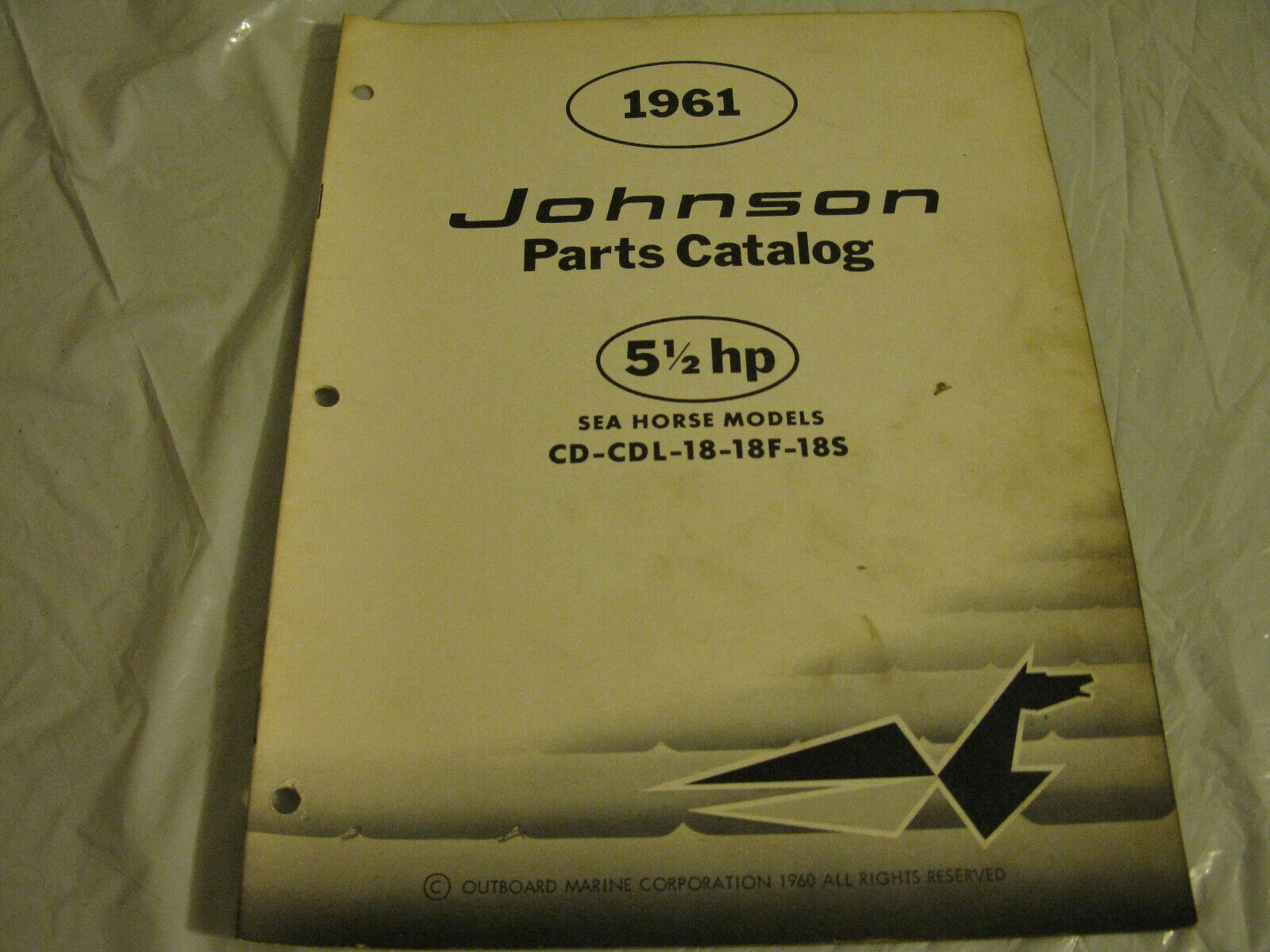 (image for) 1961 johnson 5 1/2 hp outboard parts catalog - Click Image to Close