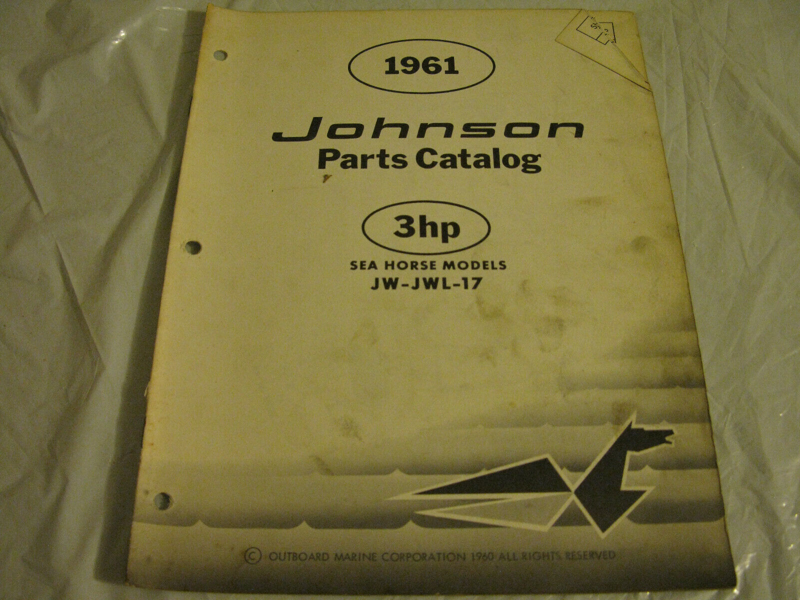 (image for) 1961 johnson 3 hp outboard parts catalog - Click Image to Close