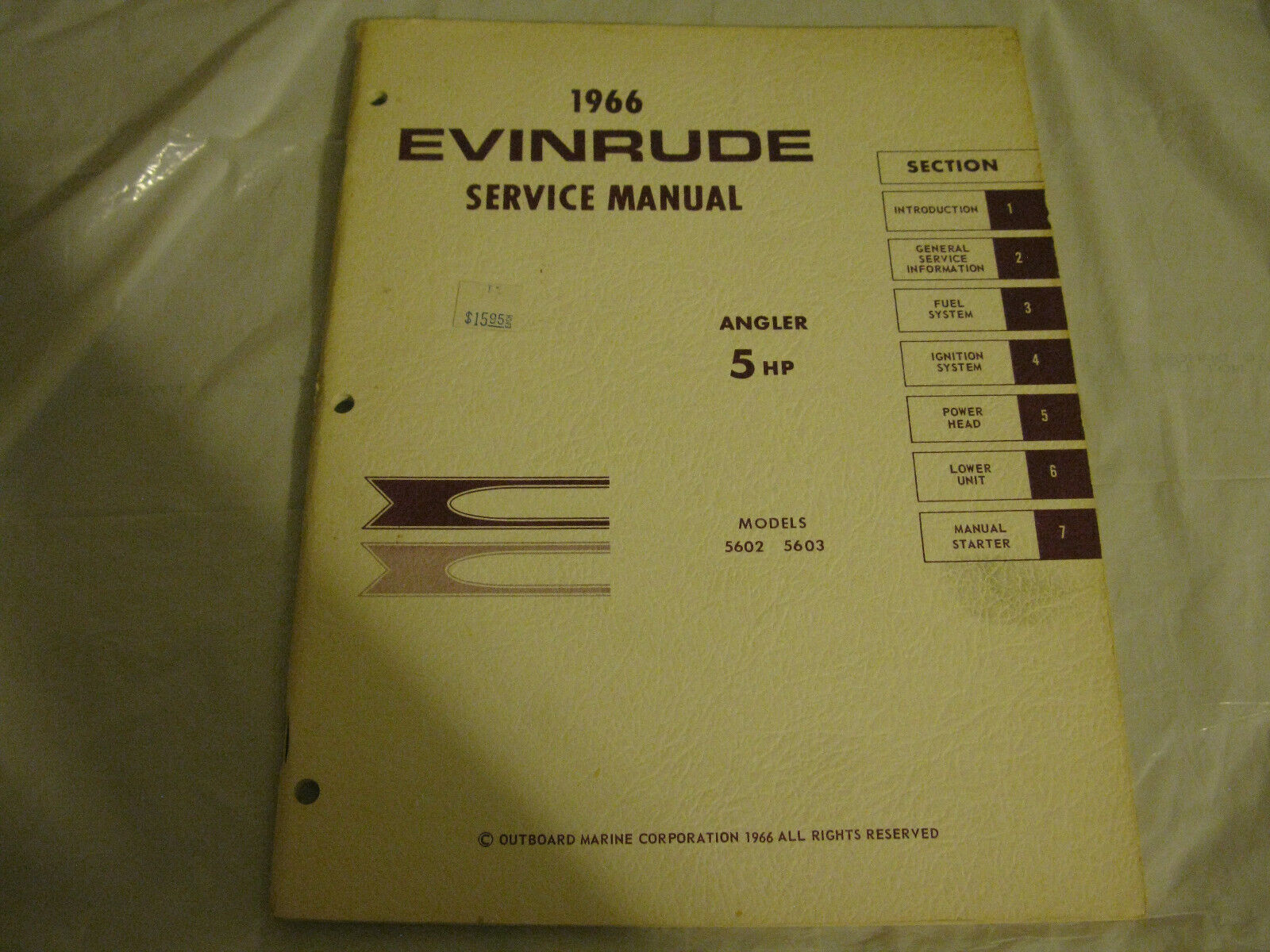 (image for) 1966 evinrude angler service manual - Click Image to Close